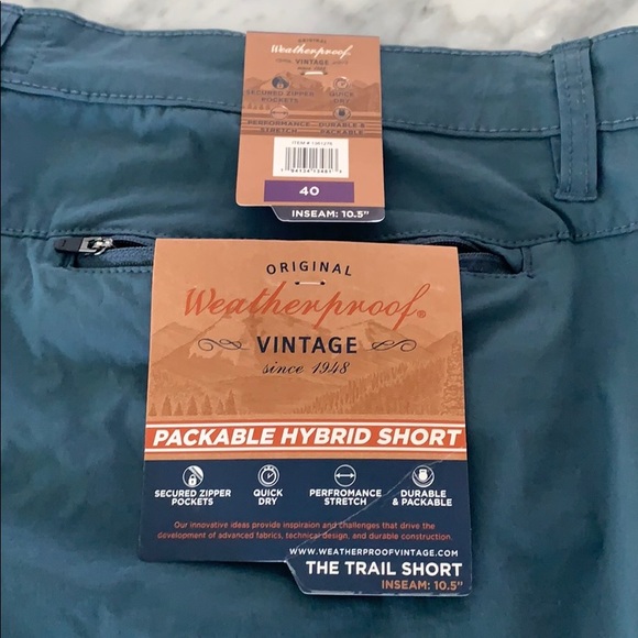 Weatherproof Men’s Packable Hybrid Shorts NWT 40 - Picture 7 of 7